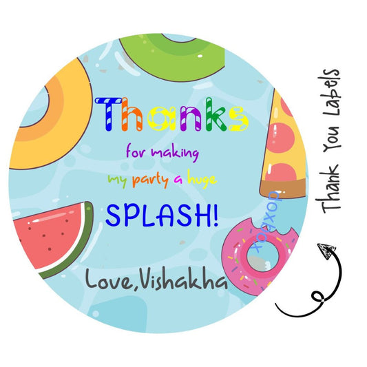 Round thank you label - Summer Fruits Doxbox Store|]Peppydots