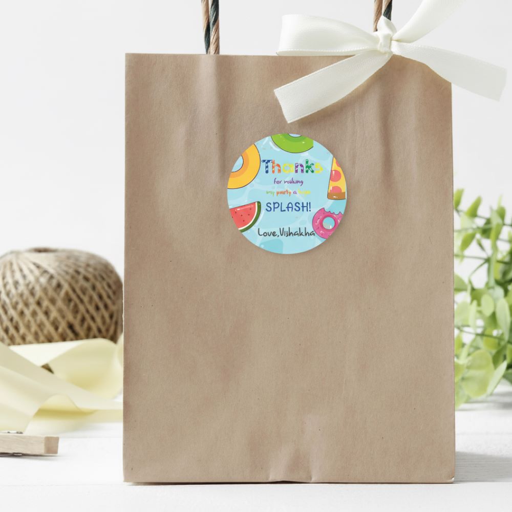 Round thank you label - Summer Fruits Doxbox Store|]Peppydots