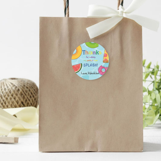 Round thank you label - Summer Fruits Doxbox Store|]Peppydots