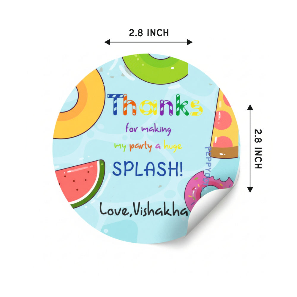 Round thank you label - Summer Fruits Doxbox Store|]Peppydots