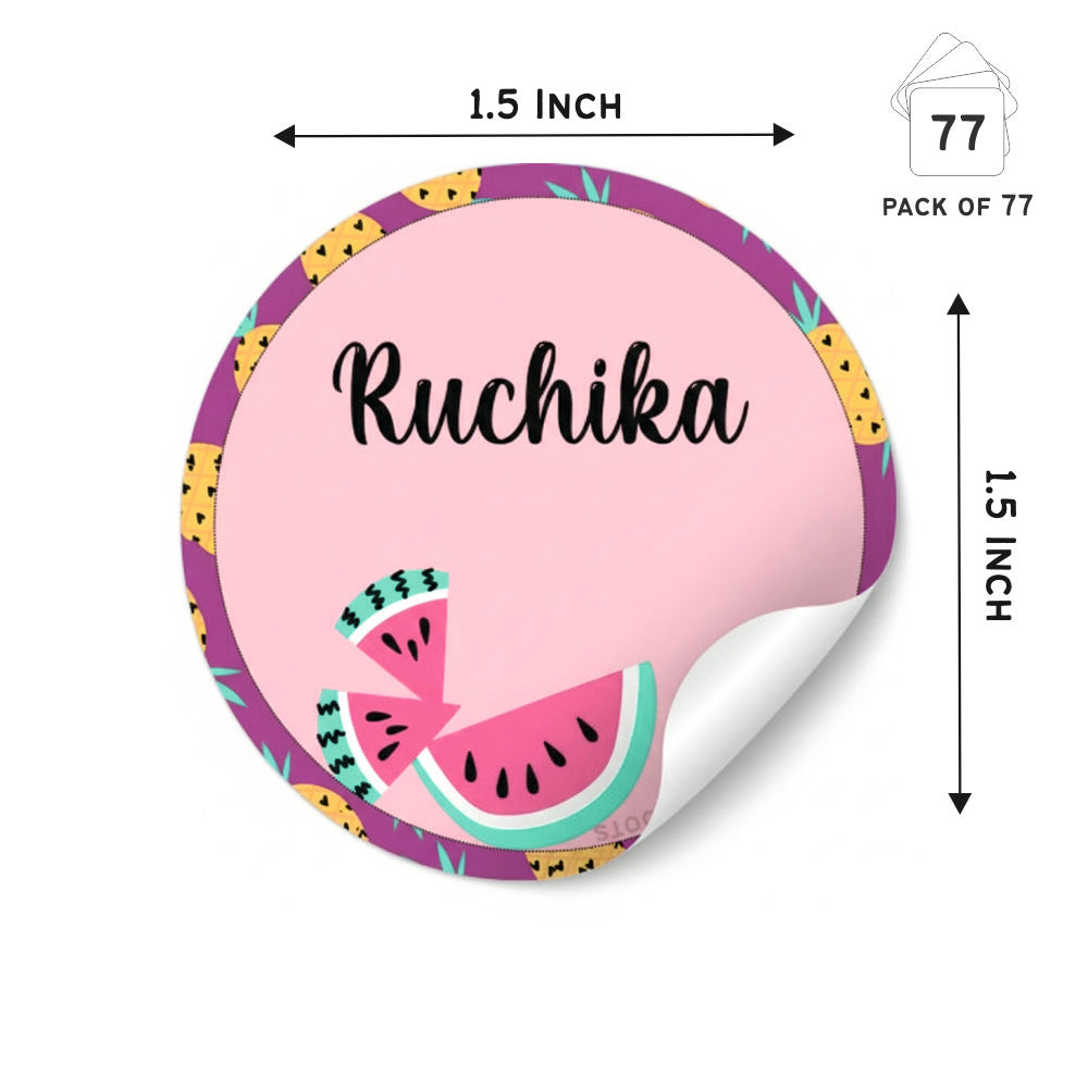 Round Waterproof Labels - Summer Fruits Doxbox Store|]Peppydots