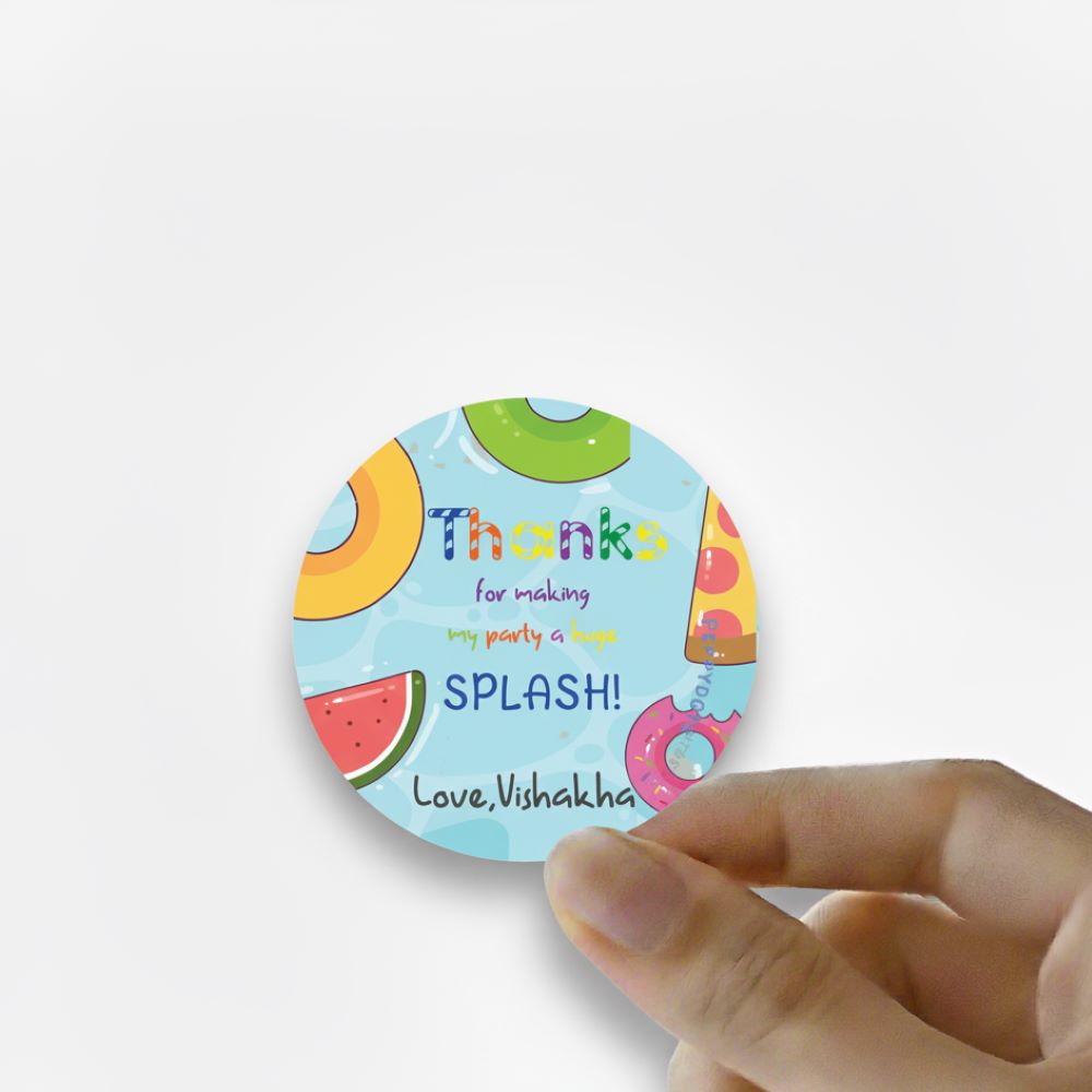 Round thank you label - Summer Fruits Doxbox Store|]Peppydots