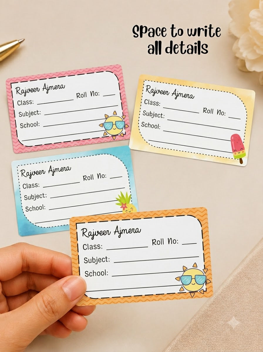 Personalized School Book Labels - Summer Fruits Peppydots|]Peppydots