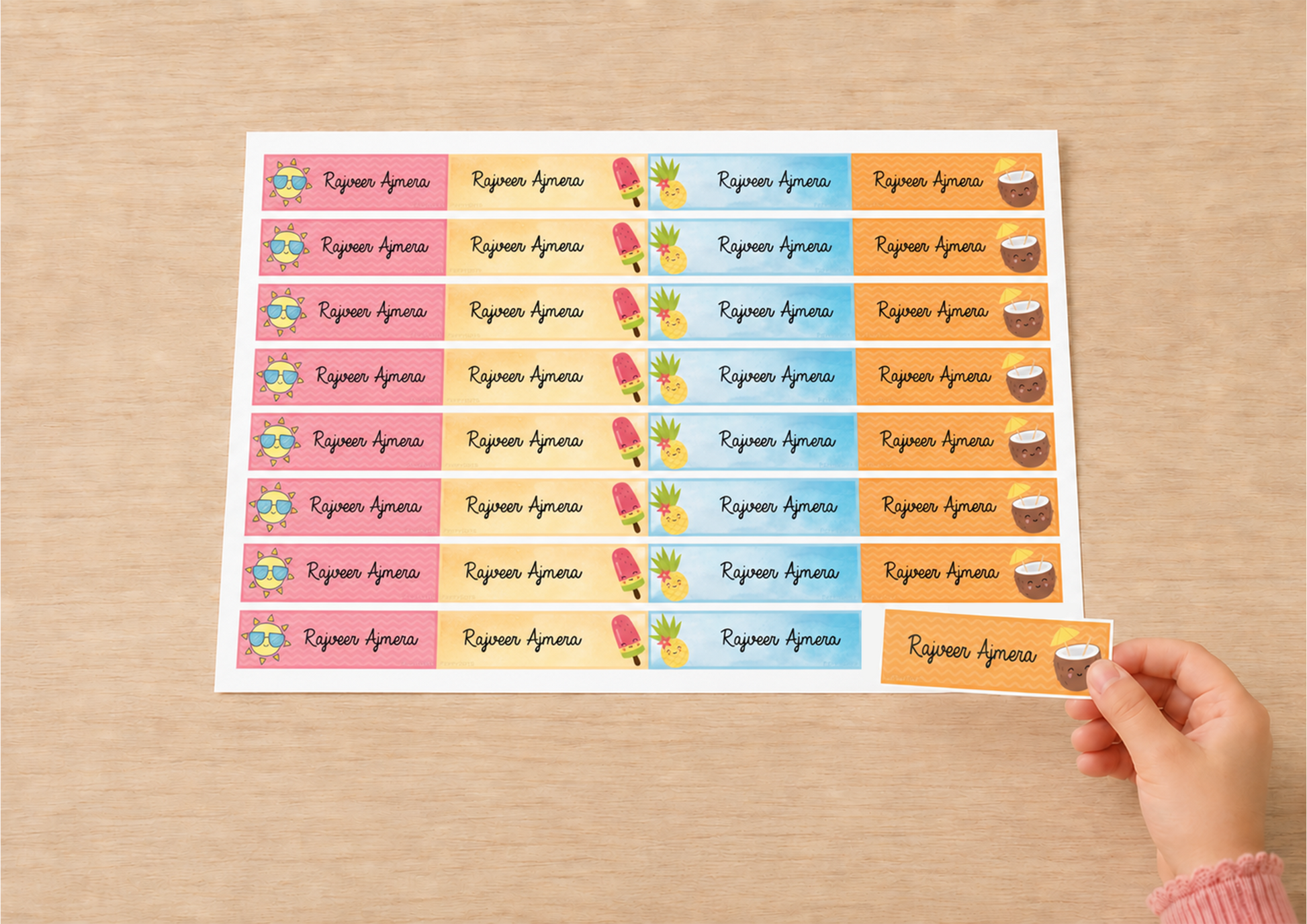Waterproof Labels - Summer Fruits Peppydots|]Peppydots