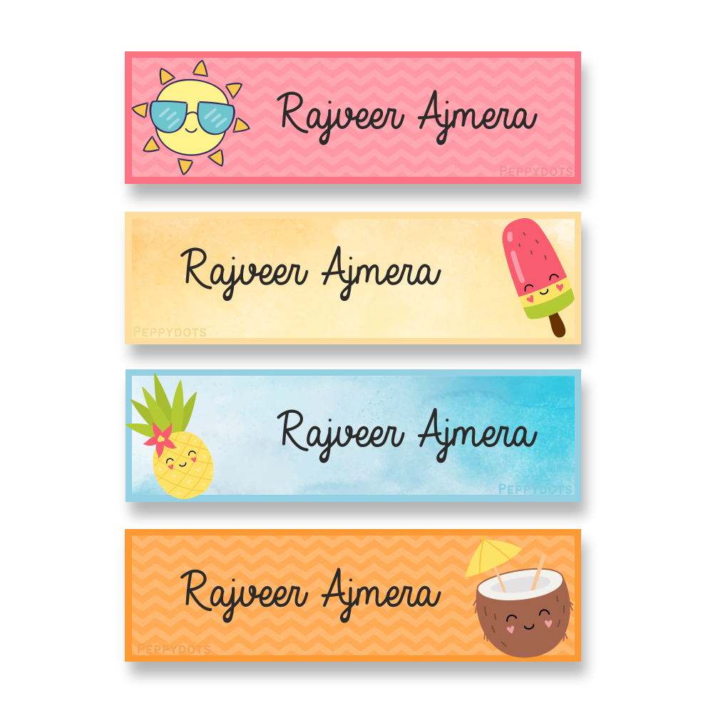 Waterproof Labels - Summer Fruits Doxbox Store|]Peppydots
