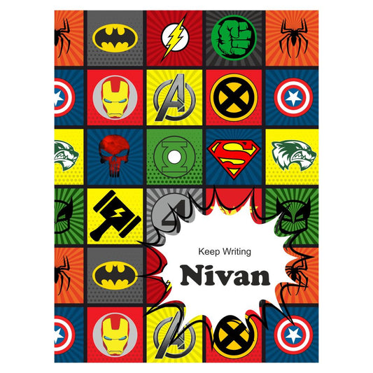 Writing Practice Book Superhero - Peppydots