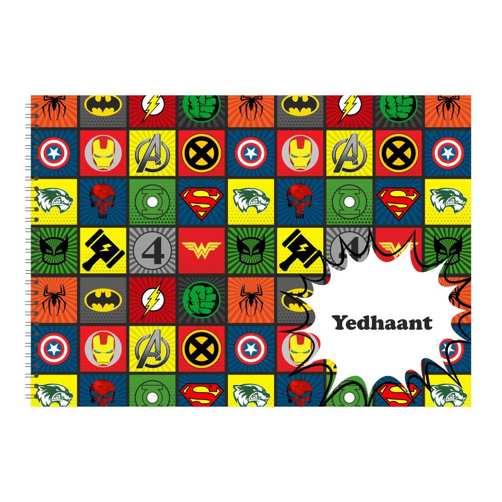 Personalised Sketch book - Superhero Doxbox Store|]Peppydots