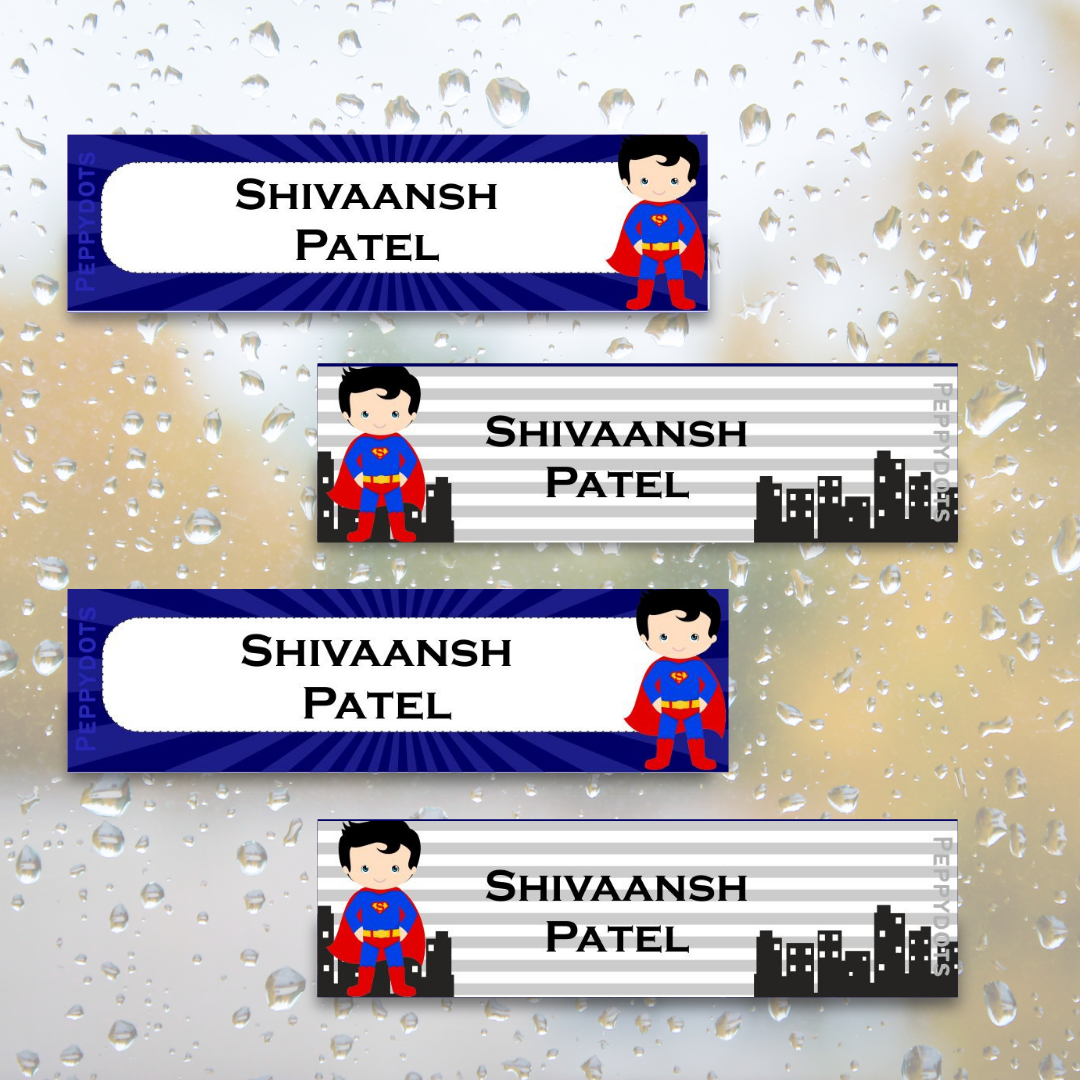 Waterproof Labels - Superman Doxbox Store|]Peppydots