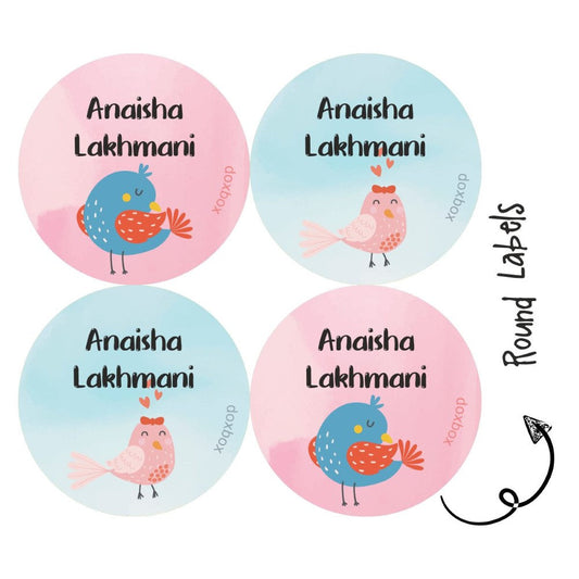 Round water proof label - Sweet birds Doxbox Store|]Peppydots