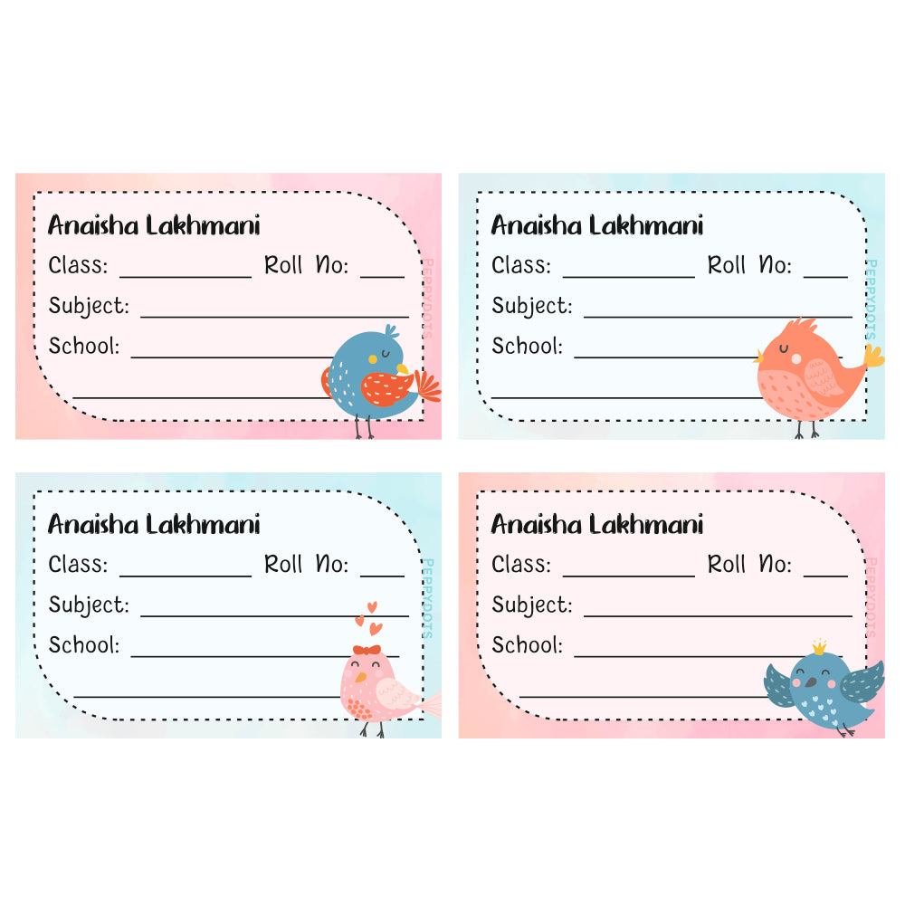 School Book Label - Sweet Bird Doxbox Store|]Peppydots