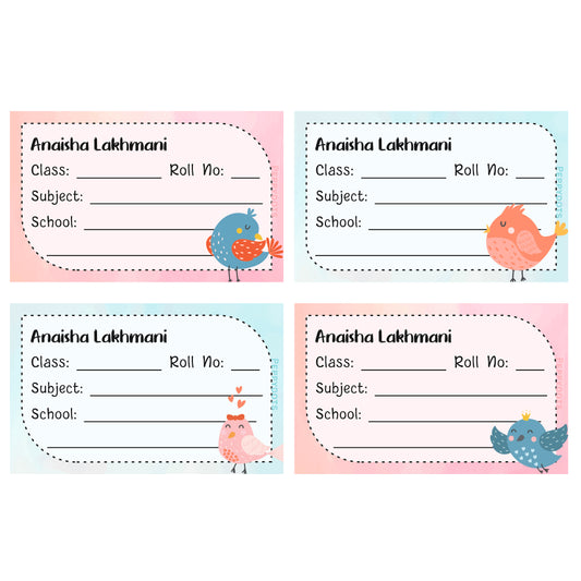 School Book Label - Sweet Bird Doxbox Store|]Peppydots