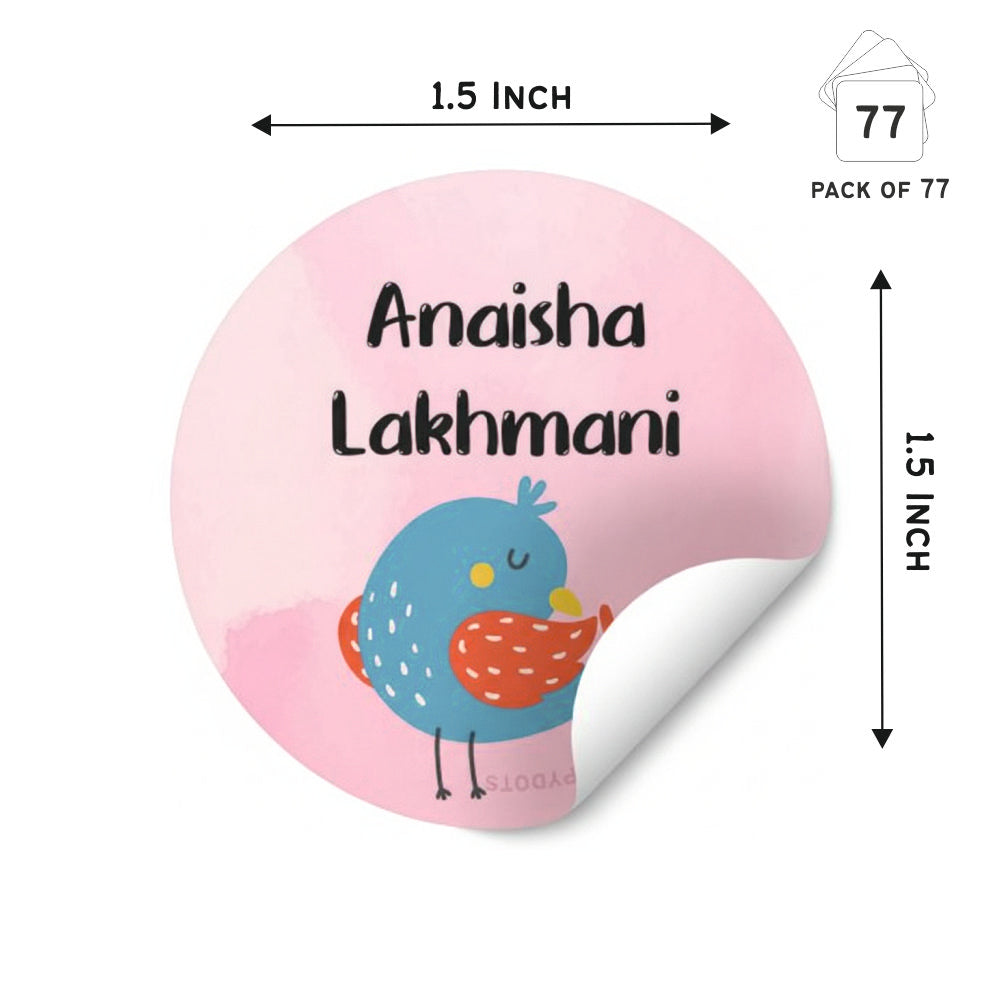 Round Waterproof Labels - Sweet birds Doxbox Store|]Peppydots