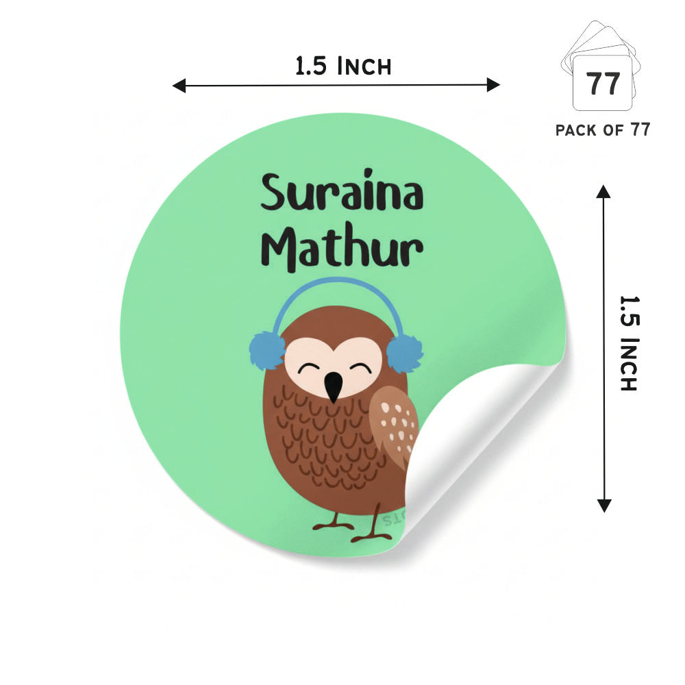 Round Waterproof Labels - Sweet Owl Doxbox Store|]Peppydots