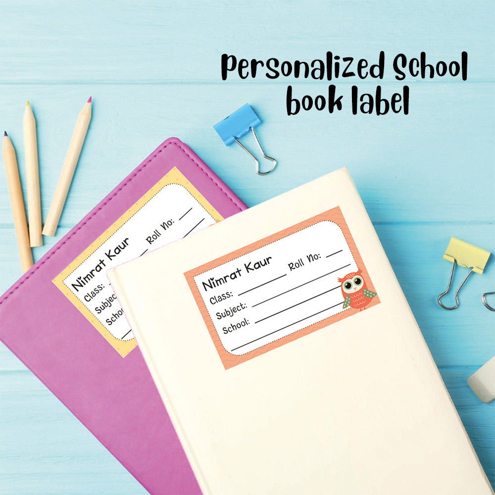 Personalized School Book Labels - Sweet Owl Peppydots|]Peppydots
