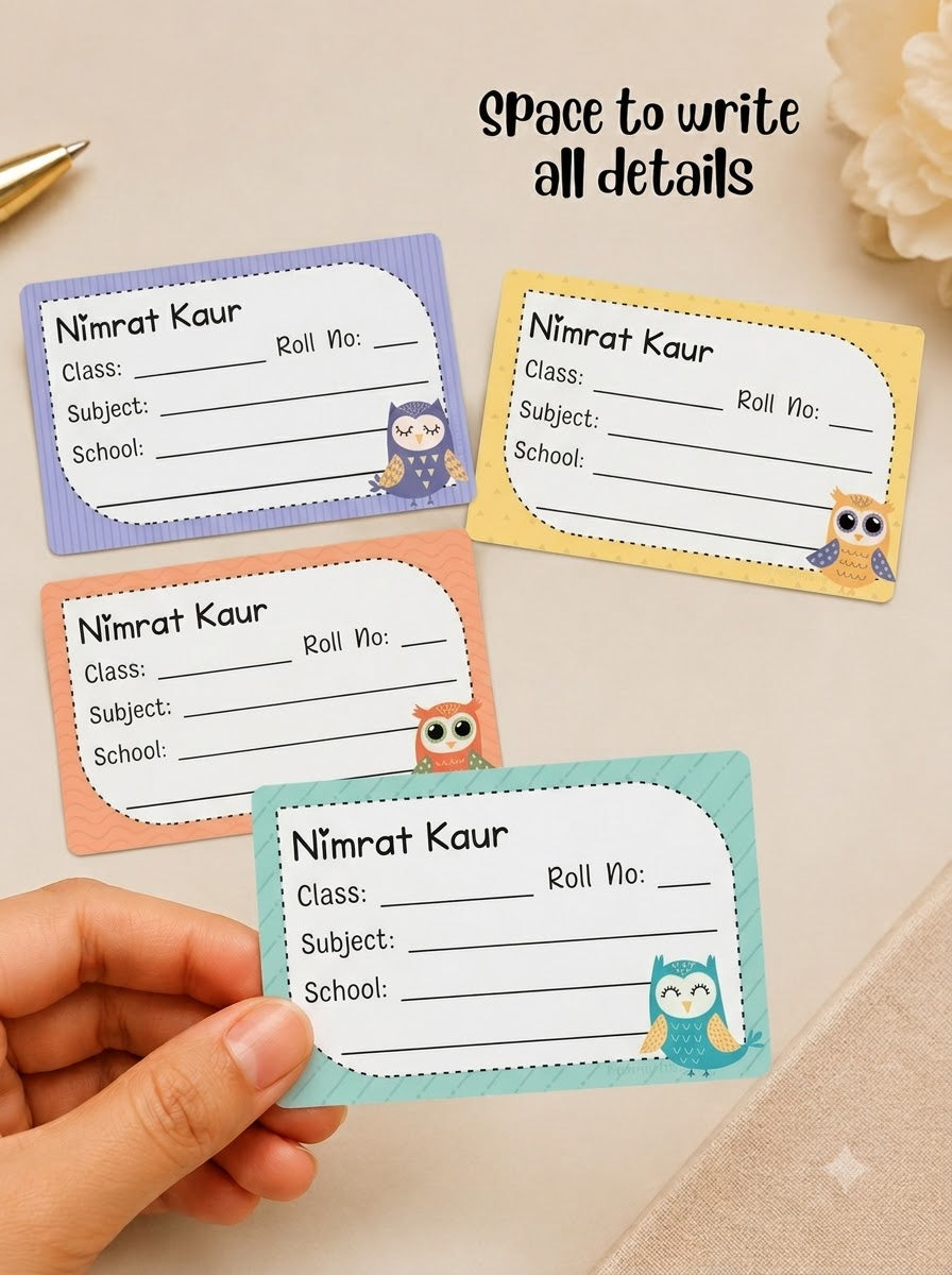 Personalized School Book Labels - Sweet Owl Peppydots|]Peppydots