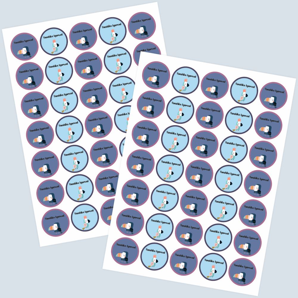 Round Waterproof Labels - Taucan Doxbox Store|]Peppydots