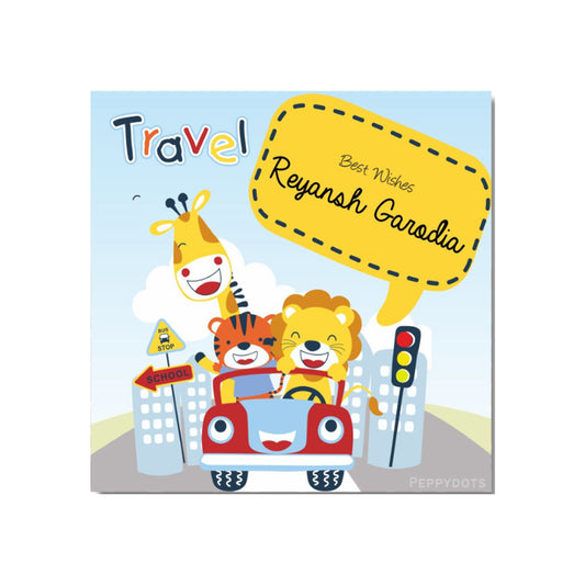 Gift Tag - Tiger On Ride Peppydots|]Peppydots