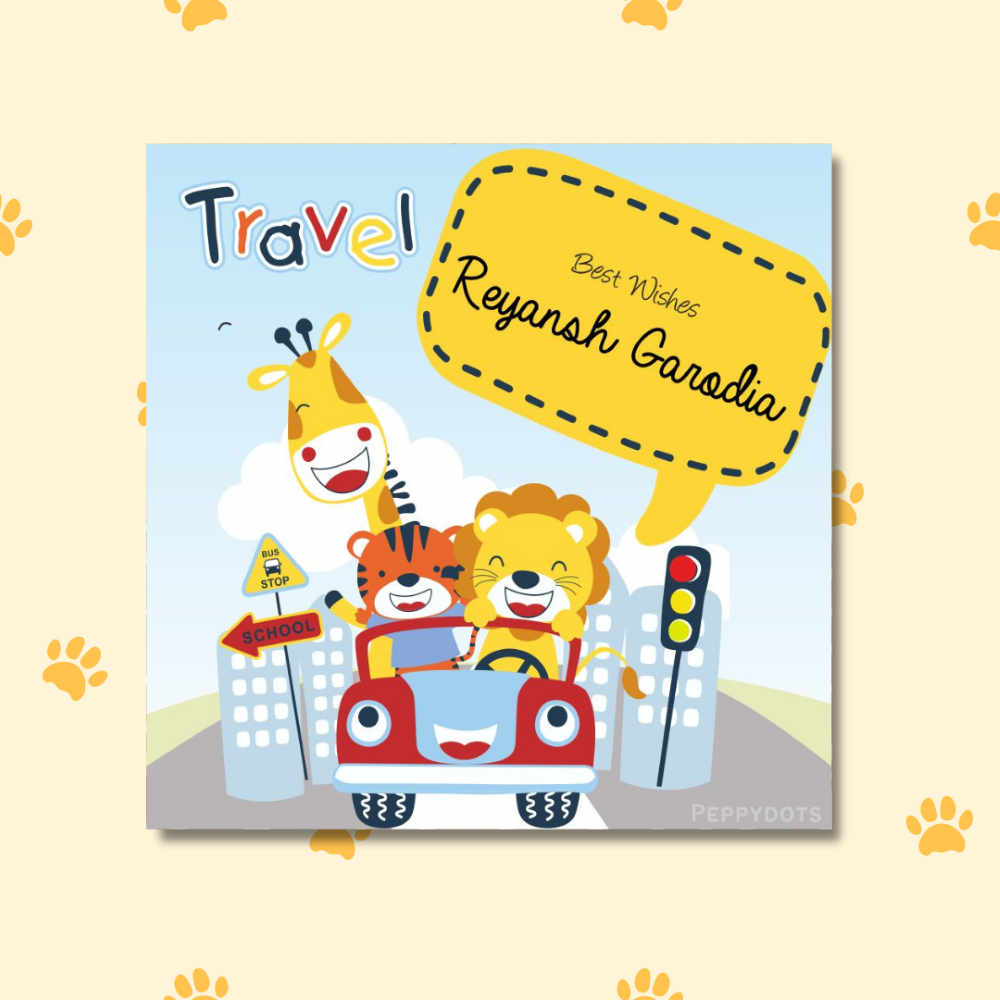 Gift Tag - Tiger On Ride Doxbox Store|]Peppydots