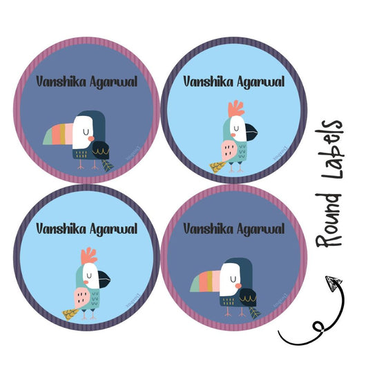 Round Waterproof Labels - Toucan Doxbox Store|]Peppydots