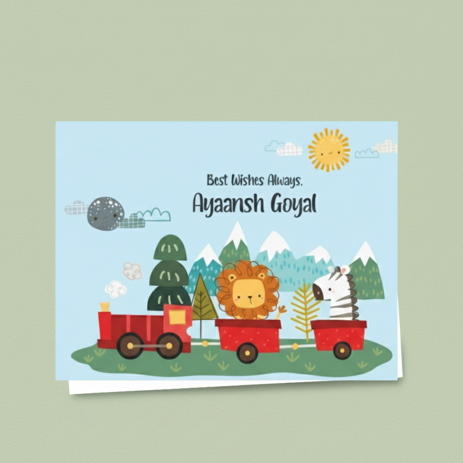 Gift Notecard - Train Animals Doxbox Store|]Peppydots
