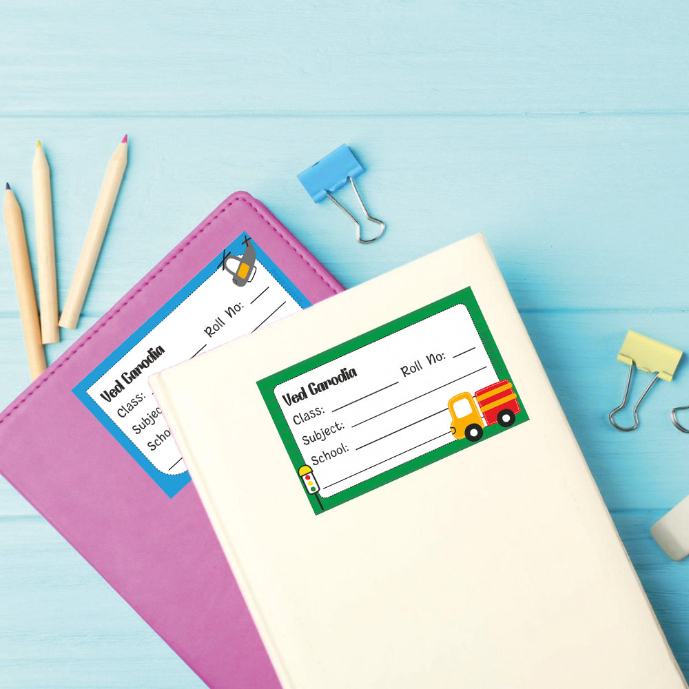 School Book Label - Transport Doxbox Store|]Peppydots