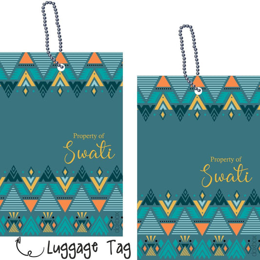 Luggage Tag - Tribal Geometric - Peppydots