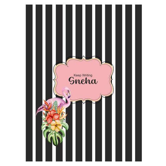 Writing Practice Book Tropical Flamingo - Peppydots