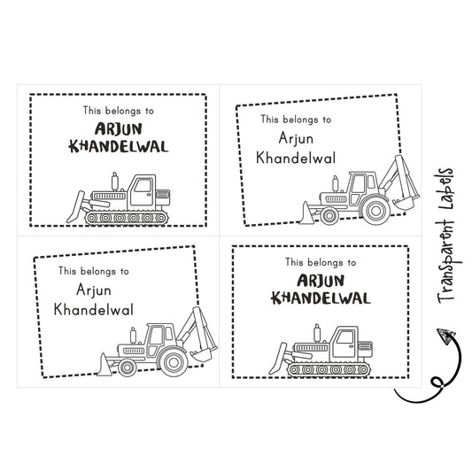 Transparent Labels - Transport - Peppydots