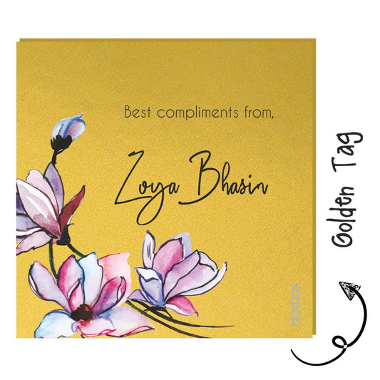 Golden Gift Tag - Tulip - Peppydots