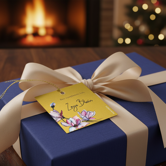 Golden Gift Tag - Tulip Doxbox Store|]Peppydots