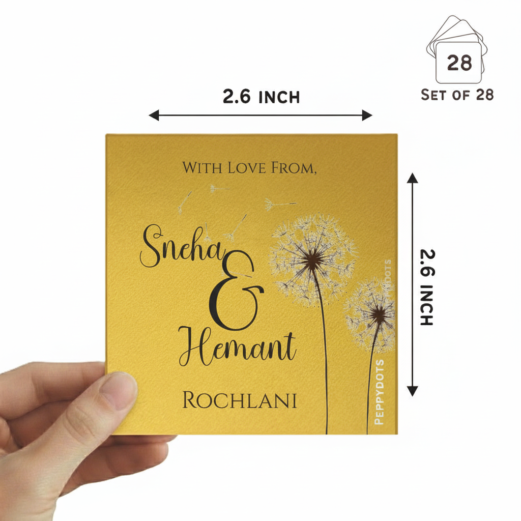 Golden Gift Tag - Two Flowers Doxbox Store|]Peppydots