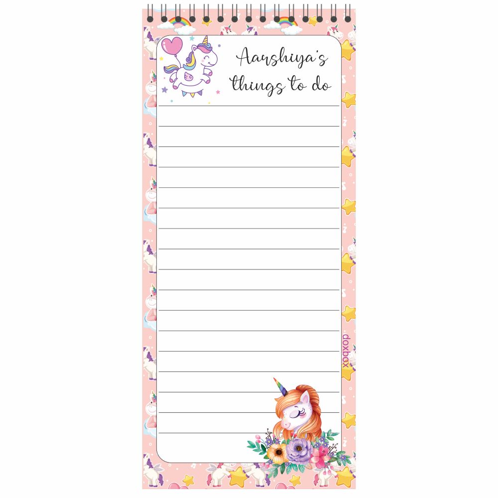 List pads - Unicorn - Peppydots