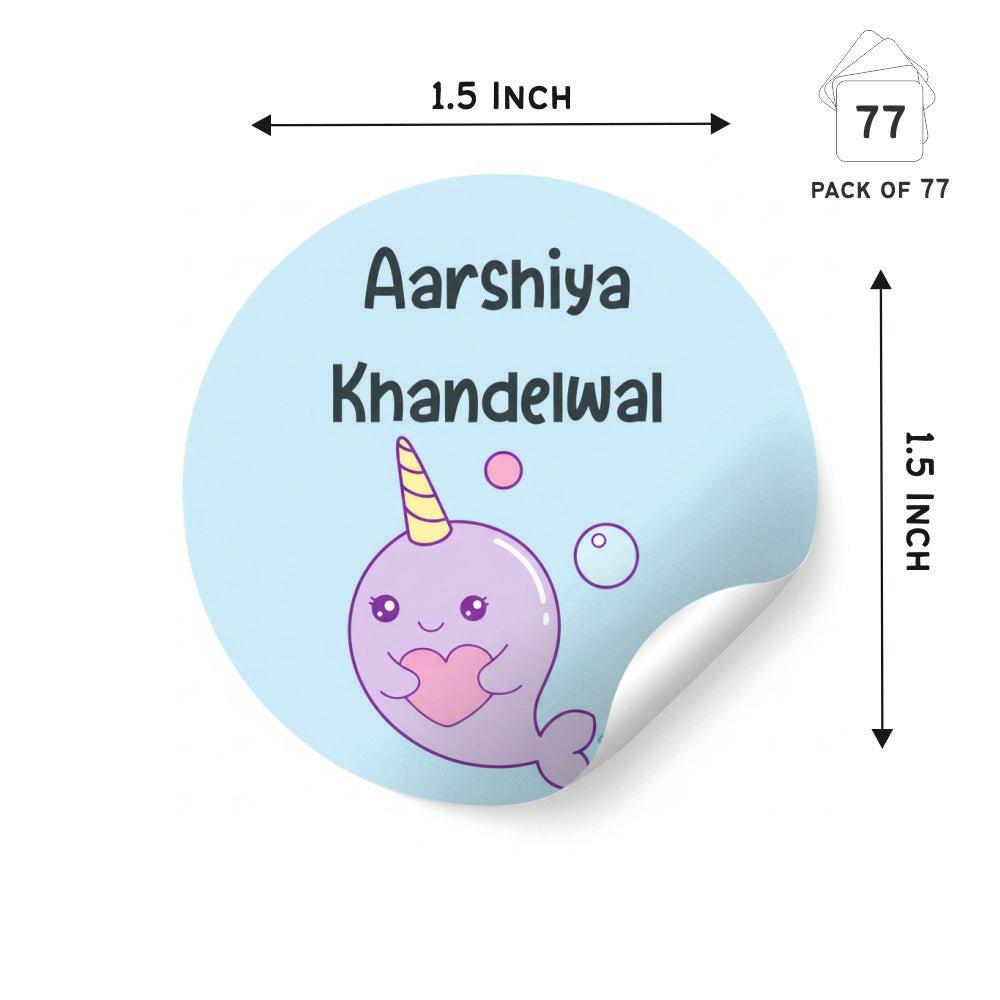 Round Waterproof Labels - Unicorn fun Doxbox Store|]Peppydots