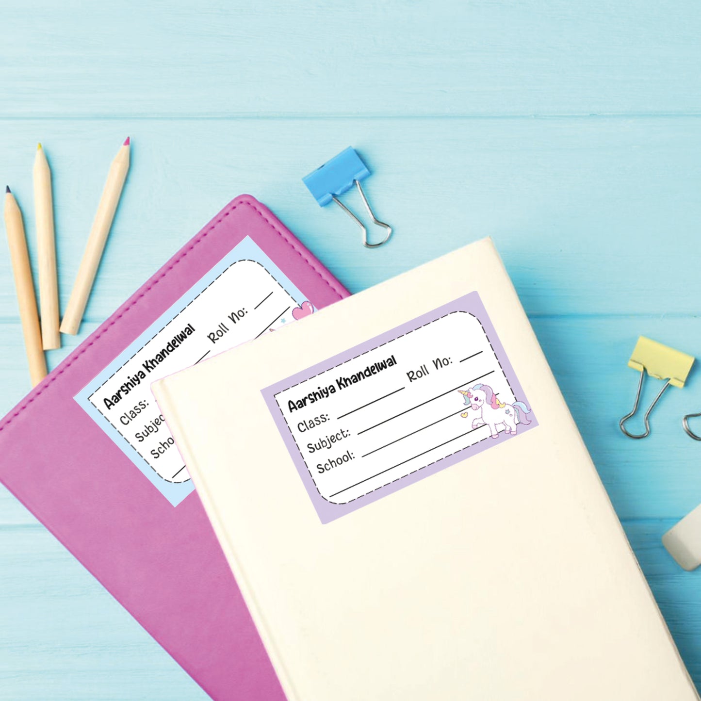 School Book Label - Unicorn Fun Doxbox Store|]Peppydots