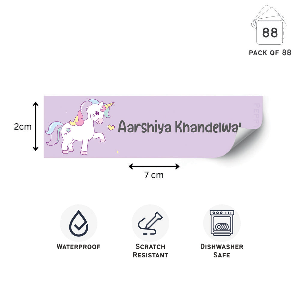 Waterproof Labels - Unicorn Fun Doxbox Store|]Peppydots
