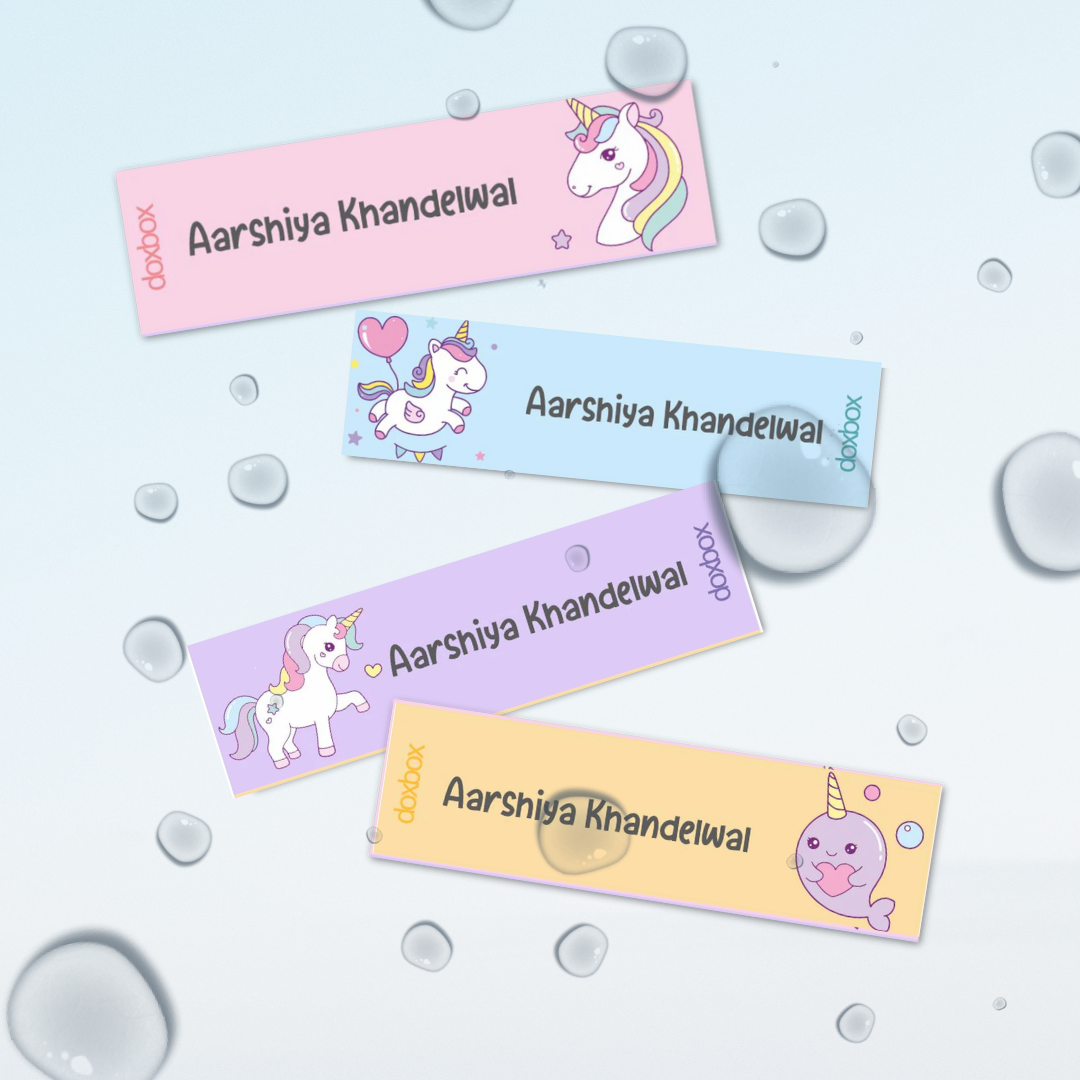 Waterproof Labels - Unicorn Fun Doxbox Store|]Peppydots
