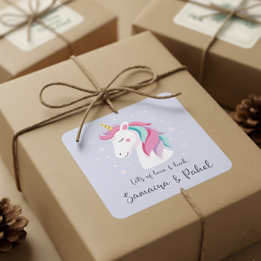 Gift Labels - Unicorn stars Doxbox Store|]Peppydots
