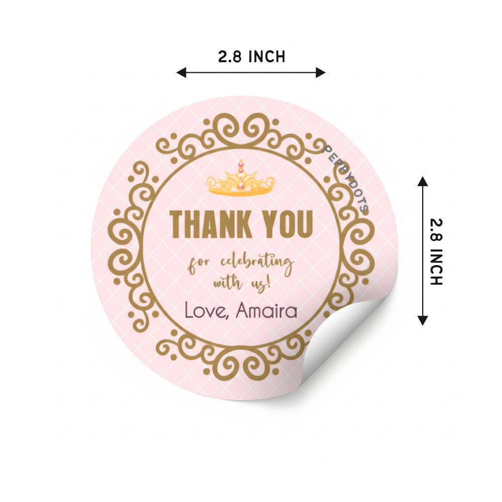 Round thank you label - Vintage Doxbox Store|]Peppydots