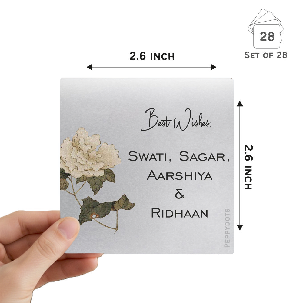 Silver Gift Tag - Vintage Flowers Doxbox Store|]Peppydots
