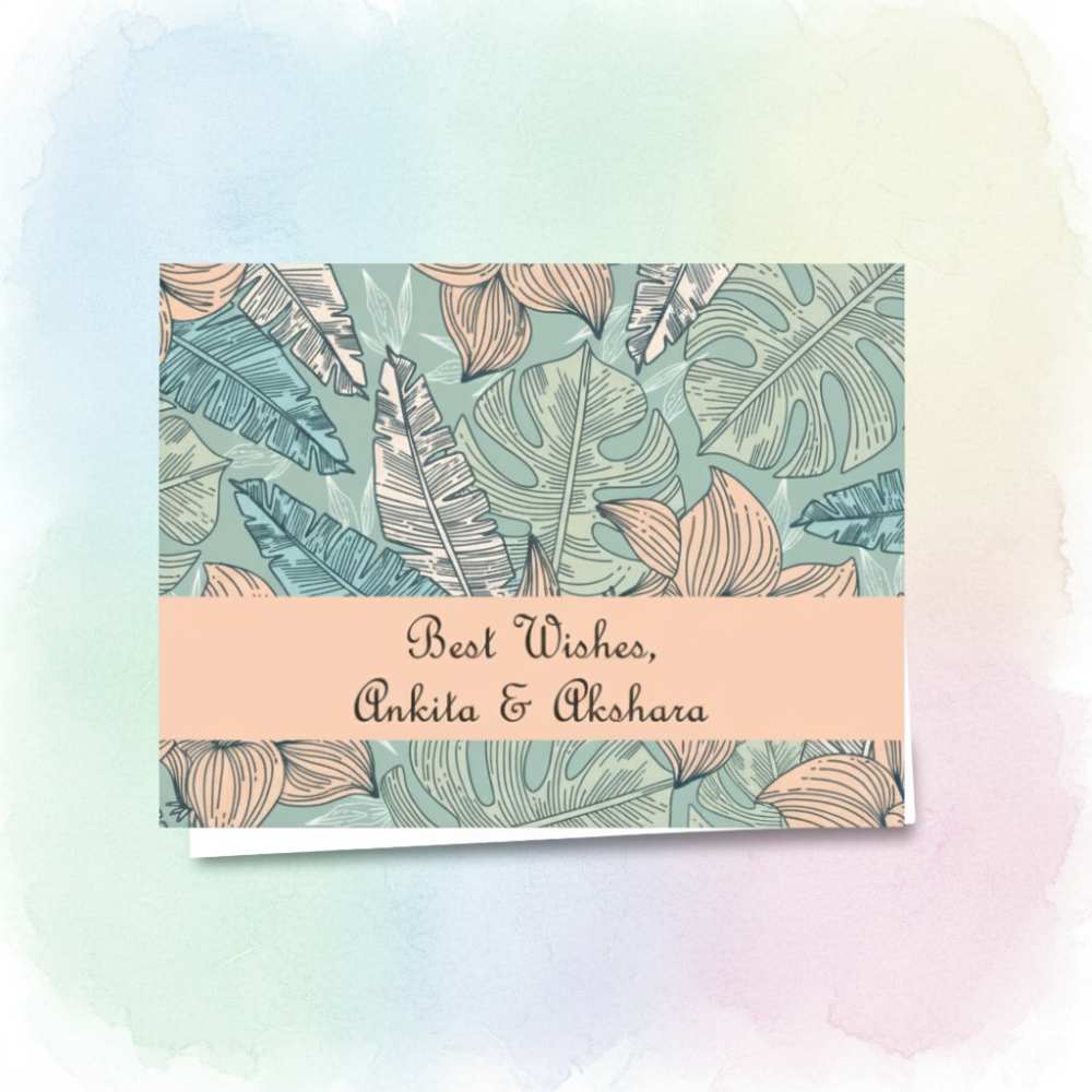 Gift notecard - Vintage leaves Doxbox Store|]Peppydots