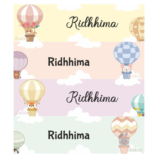 Waterproof Labels - Hot Air Balloon - Peppydots