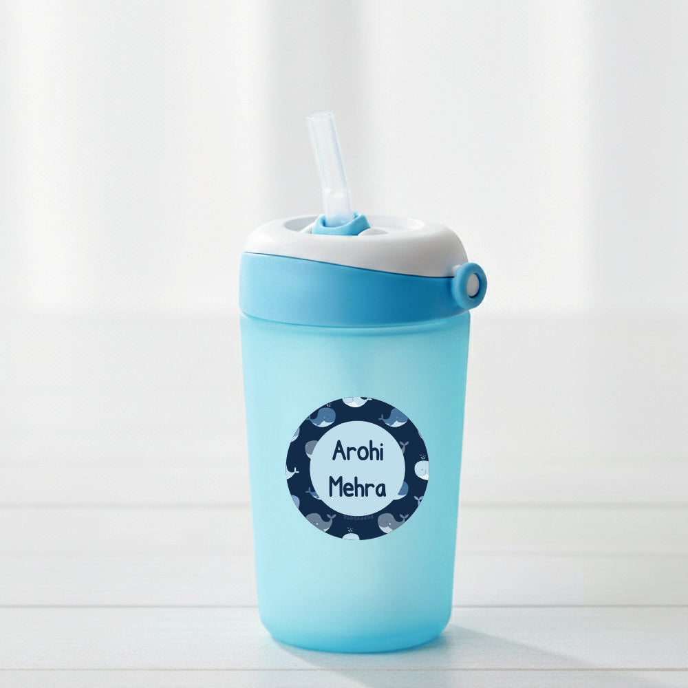 Round Waterproof Labels - Whale Doxbox Store|]Peppydots