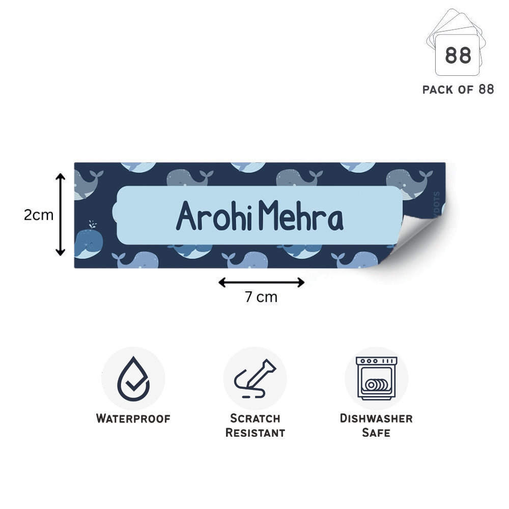 Waterproof Labels - Whale Doxbox Store|]Peppydots