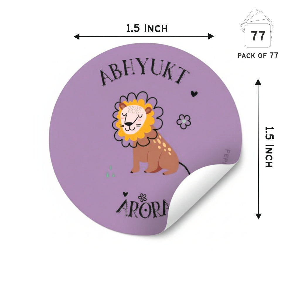 Round Waterproof Labels - Wild animal Doxbox Store|]Peppydots