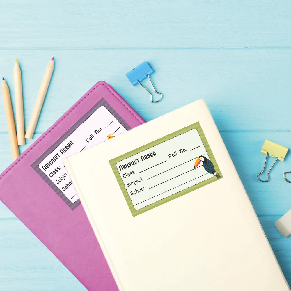 School Book Label - Wild Life Doxbox Store|]Peppydots