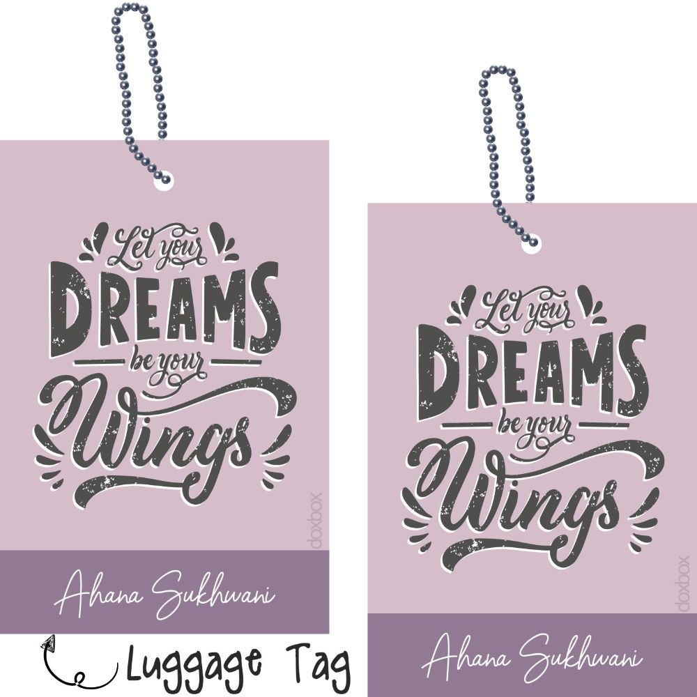 Luggage Tag - Wings to Dream - Peppydots