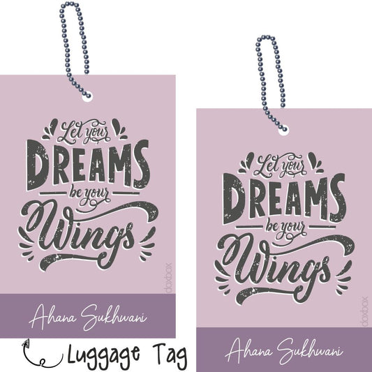 Luggage Tag - Wings to Dream - Peppydots