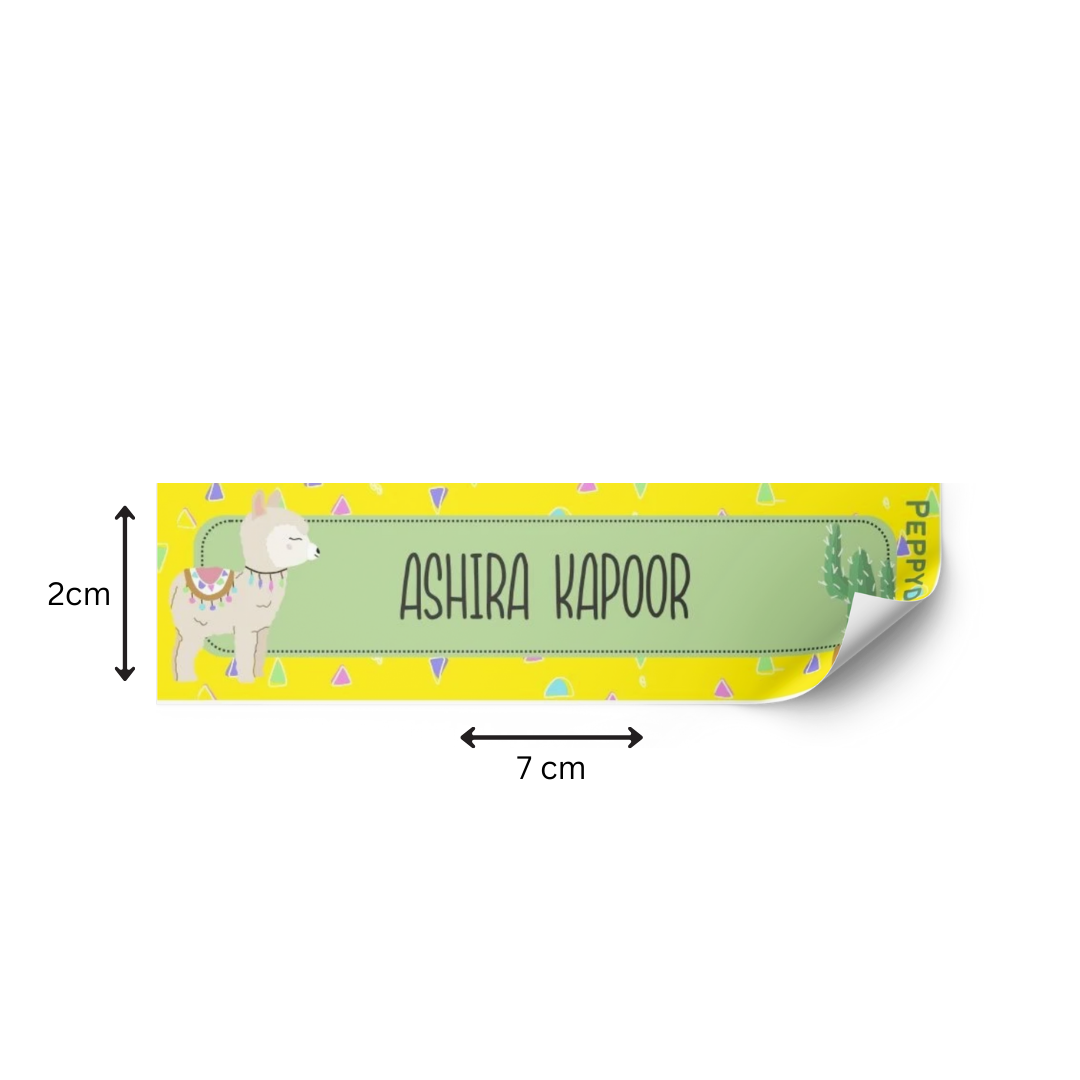 Waterproof Labels - Yellow llama Doxbox Store|]Peppydots