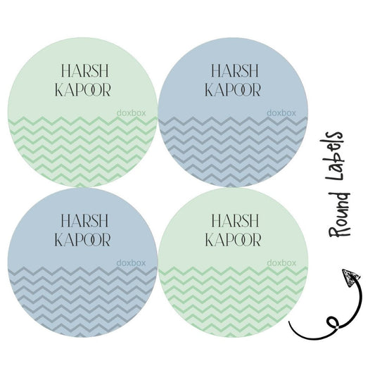 Round water proof label - Zig Zag Doxbox Store|]Peppydots