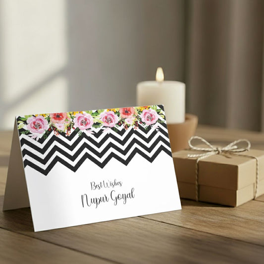 Gift notecard -Zig zag floral Doxbox Store|]Peppydots